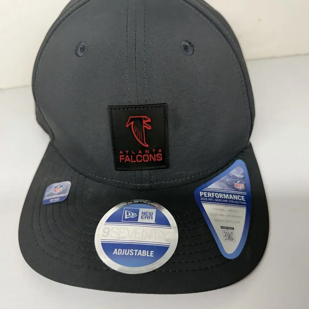 Atlanta Falcons New Era 9SEVENTY Hat Cap Patch Performance NFL Sideline Charcoal